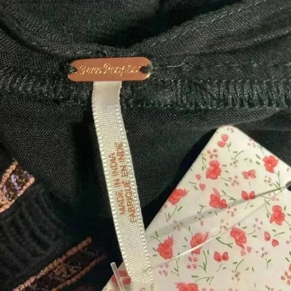 Free People Rhiannon Embroidered Babydoll Long Sleeve boho Dress - Picture 8 of 11